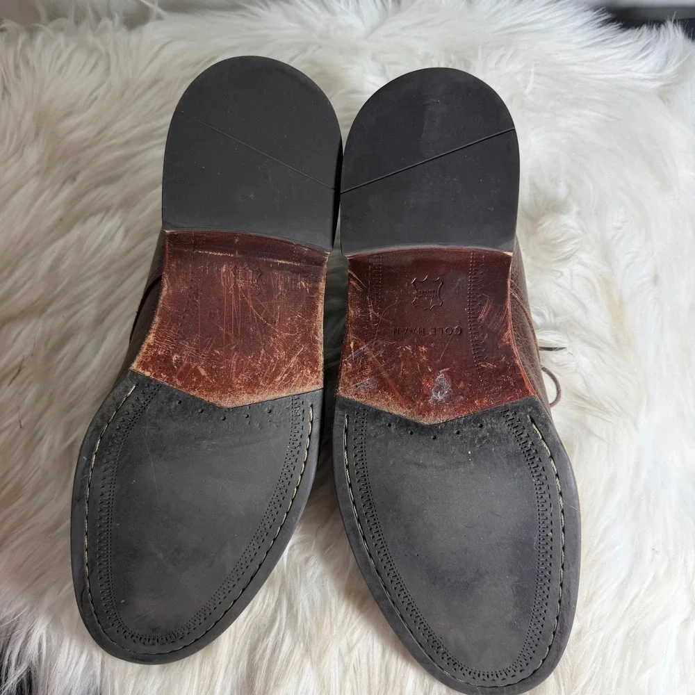 Cole Haan Kennedy Chukka Boots Brown Pebbled Leather C22941 Mens 11 M